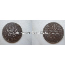 50h 1925 -R- - Československo 50 haléř